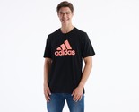 adidas Men&#39;s Short-Sleeve Logo-Graphic T-Shirt Black/Brite Red-Medium - $19.99