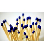 OHIO BLUE TIPS tip STRIKE on BOX Large Wood Kitchen MATCHES wooden Cigar... - $38.16