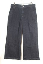 Gap 32 Dark Wash Super High Rise Wide Leg Jeans Trousers - £22.31 GBP