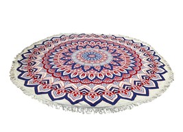 NWT Swim by Cacique Lane Bryant Round Mandala Beach Towel – 61” Red White Blue F - €19,80 EUR