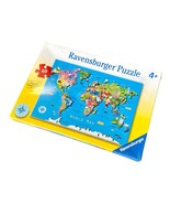 New Ravensburger World Map Puzzle Sealed  60 Pieces 14.25&quot; x 10.25&quot; Ages 4+ - $276.80 MXN