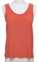 CHLOE Blouse Top Dress Shirt Orange Silk Sleeveless Scoop Neck 34 12S 2012 - £74.72 GBP