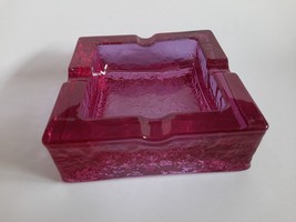 Vintage Murano style Glass Ashtray w-1470 gr. h-5 cm. 14*14 cm. - $34.99