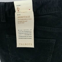 Talbots Ladies Heritage Classic Black Straight Leg Corduroy Pants Nwt 6 - £37.77 GBP