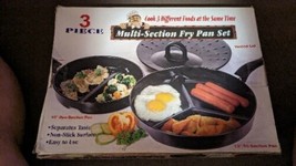 Future Sales Multi 2 &amp; 3 Divider Non Stick Coating Frying Pan Set New Very Rare - £70.10 GBP