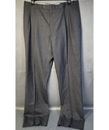 Stanley Blacker NWT Wool Charcoal Pinstripe Jesse Pants  40 X 36 Unfinis... - $29.61 CAD