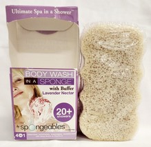 Spongeables LAVENDER NECTAR Body Wash In Sponge 4-In-1 Buffer 3.5 oz/100... - $19.70