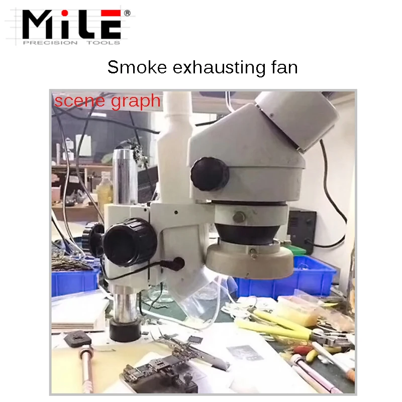 MILE Microscope Exhaust Fan Effective Extraction of Rosin Welding Oil Ga... - £179.04 GBP