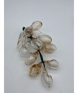Vtg Peach Individually Hand Blown Glass Grapes Cluster mid-century moder... - $24.99