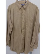 MENS DRESS SHIRT LANDS END Long Sleeved Cotton Button Down Size 17 1/2 - 33 - $11.87