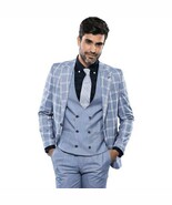 Men 3pc European Vested Suit WESSI by J.VALINTIN Extra Slim Fit JV30 blu... - €129,86 EUR Men 3pc European Vested Suit WESSI by J.VALINTIN Extra Slim Fit JV30 blu... - €129,86 EUR