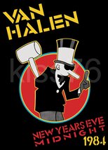 VAN HALEN New Years Eve 1984 22 x 31 Custom Promo RP Poster - Clean Clea... - $45.00