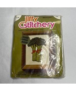 Vintage 1973 broccoli cross stitch - $172.35 MXN