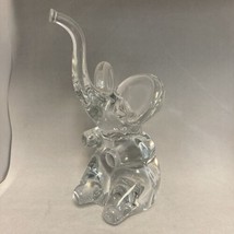 Daum Clear Crystal  Art Glass Elephant Sculpture Paperweight 10” Height HEAVY! - £123.86 GBP