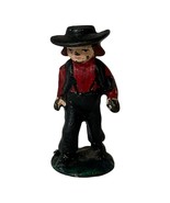 Vintage Cast Iron figure toy Figurine Miniature 3&quot; Amish Boy Traditional... - $12.19