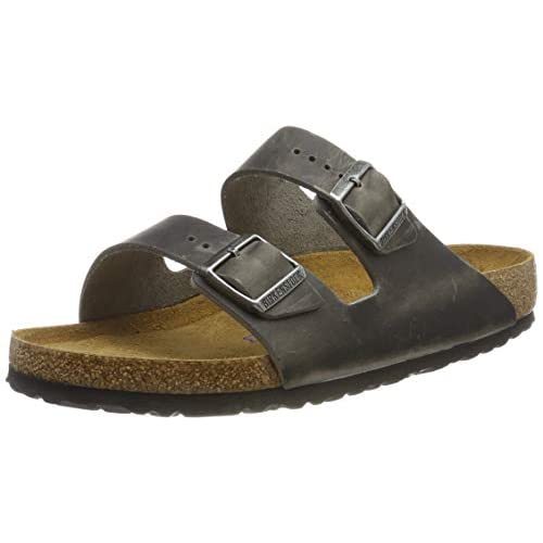 Birkenstock Men's Arizona SFB Open Toe Sandals, Grey Iron, 7.5 UK  - £197.26 GBP