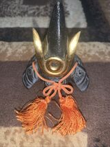 Japanese Samurai Kabuto Miniature Helmet Replica Kato Kiyomasa Deco Cast... - $29.70