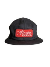 Vintage Fircrest Farms Black Red Trucker Hat Cap Snapback 80s 90s VTG Ho... - $9.59