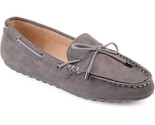 Journee Collection Slip On Moccasin Loafers Thatch Size US 7M Grey Micro... - £21.13 GBP