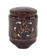 VINTAGE JAPANESE REDWARE HAND PAINTED MORIAGE SALT PEPPER SHAKERS - £15.56 GBP