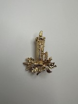 Vintage Gerry&#39;s Gold Tone Candle Brooch Pin Size: 2 x 1.25 inches BB8 - £7.81 GBP