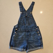 Old Navy Bib Overalls Shortalls Womens S Blue Jean Cotton Denim Shorts Carpenter - £18.41 GBP