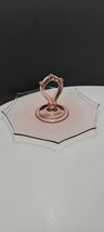Anchor Hocking Pink Depression Glass Handled Tidbit Tray Octagon umbrella - £20.59 GBP
