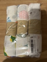 Unisex Set of 3 Baby Swaddle Blankets Neutral Muslin Ultra Soft  41&quot; X 41&quot;  NEW - £14.14 GBP