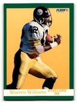 1991 Fleer #167 Warren Williams    Pittsburgh Steelers Football Cards N ID:60510 - $1.67