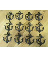 12 Coat Hooks Anchor Nautical Wall Decor Black Lakehouse Hat Rack Boat C... - $725.34 MXN