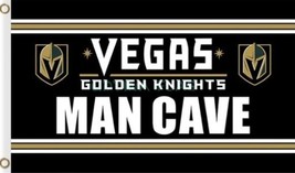 New Designs Vegas Golden Knights Man Cave Flag 3X5Ft Polyester Digital Print Ban - £13.89 GBP