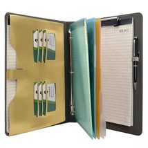 Binder Padfolio Organizer with Color File Folders, Organizer Portfolio File - $39.99