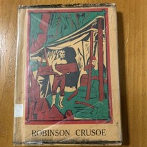Vintage Robinson Crusoe Defoe 1958 Pleasure Reading Hardcover Ex-Library Book - £9.85 GBP
