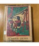 Vintage Robinson Crusoe Defoe 1958 Pleasure Reading Hardcover Ex-Library... - £10.07 GBP