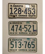3LOT-1970-1974 North Dakota License Plates#128453#513765#474521-Peace Ga... - $56.45 CAD