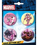 Marvel Comics Gwenpool Comic Art Images Round Button Set of 4 NEW MINT O... - £3.97 GBP