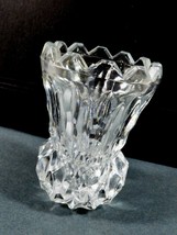 VTG Small Crystal Glass Toothpick holder Table Decor - £10.68 GBP