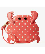Kate Spade shelly crab Wristlet Polka Dot Key Fob Coin Purse~NWT~ PEACH - €67,79 EUR