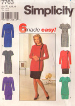 Vtg Sewing Craft Pattern Simplicity 7763 Size K 8 10 12 Dresses Skirts 2 Pieces - £7.15 GBP