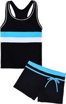 Uhnice Girls Swimsuit Two Piece Tankini Swimwear with Boyshort 6-8 Years... - $22.26 CAD