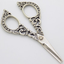 Vintage Italian Handmade Genuine Silver Decorative Scissor Figurine - $39.47