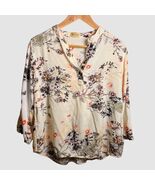 Vintage 90s Y2K Nana Shop Floral Rayon Tunic Blouse Boho Thailand Women&#39;s M - $20.00