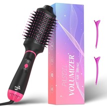 Pusdil Hair Dryer &amp; Blow Dryer Brush 4 in 1  Styler Volumizer Black/Pink ~NEW~ - £30.86 GBP