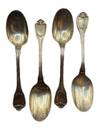 Port Royal by Christofle Silver Plate Set of 4 Demitasse Spoons 4&quot; Franc... - $69.51 CAD