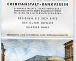 Austria Map 1962 Creditanstalt Bankverein Alpine Passes Spas Mileage Chart  - $17.82