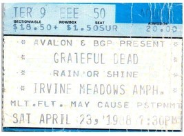 Grateful Dead Konzert Ticket Stumpf April 23 1988 Irvine California - £42.37 GBP