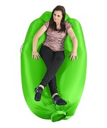 Inflatable Lounger W/Carry Bag, Securing Stake And Bottle Opener Green - £15.77 GBP