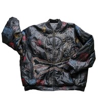 Desert Well Skull Crossbones Dice Biker Leather Vintage Jacket Coat Mens... - £391.26 GBP