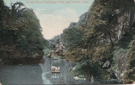 Post Card IN THE GLEN Cuyahoga River between rapids posted 1918 rafting - £4.58 GBP