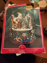 Home For The Holidays Lighted Musical Water Globe Santa Claus Making A L... - £35.97 GBP